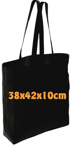 Cottonbagjoe Laura – Baumwolltasche 38×42×10 cm aus 100% Baumwolle, lange Henkel, 140 g/m², robuste Innennähte, OEKO-TEX® STANDARD 100