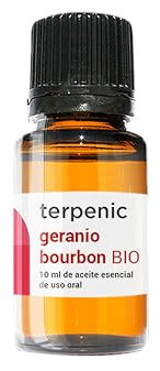 Terpenic Geranio Bourbon Bio | Aceites Esenciales Naturales | Para Humidificador Y Difusor, 100% Puro Y Natural, Propiedades Hemostáticas Y Astringentes, Repele Insectos | Aromaterapia Y Relajación