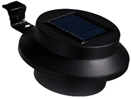 Gravidus Solar-Dachrinnenleuchte 2er Set Schwarz Wetterfest LED Beleuchtung für Garten Terrasse