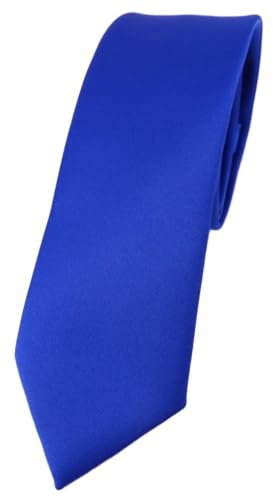 TigerTie Herren Krawatte – schmale 5,5 cm Krawatte in einfarbigem Design, ideal für Geschäftstermine, festliche Anlässe und die Freizeit
