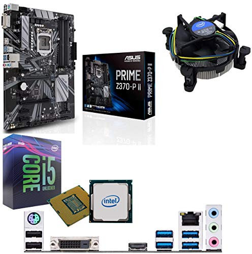 Components4All Intel Coffee Lake Core i5 9600K 3.7GHz (4.6GHz Turbo) CPU, ASUS Prime Z370-P II Motherboard Pre-Built Bundle NO RAM