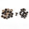 FTVOGUE 20pcs Metal Rivet Flat Head Copper Brass Screws Nuts Nails Rivets Leather Cap Accessories for Coats Caps Bags Decoration (5mm)