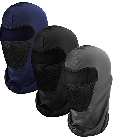 Blulu 3 Stücke Sturmhaube Gesichtsmaske Motorrad Maske Winddicht Tarnen Angeln Hut Gesichtsabdeckung für Sonne Staubschutz (Farbe Set 2)