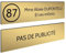 DECOHO - Plaque Boite aux Lettres Personnalisable - Lot de 2 plaques adhésives en Plastique Durable - Or brossé Lettres Noires - 100x25 m - Or