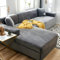 HKPLDE Sofaüberwürfe Stretch, Sofabezug Ecksofa Abwaschbar Strapazierfähig L Form Sofabezug 3 Sitzer Für Sofa-2 sitzer-Hellgrau