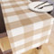 Encasa XO Chemin de Table en Coton | Taille 32x230 cm | Chèques Beige Buffalo - Lavable en Machine et Durable