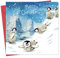Twizler Frohe Weihnachtskarte mit spielenden Pinguine - Happy Christmas Karte - Weihnachtskarte - Süße Weihnachtskarte - Weihnachtskarte für Sie - Weihnachtskarte für Ihn