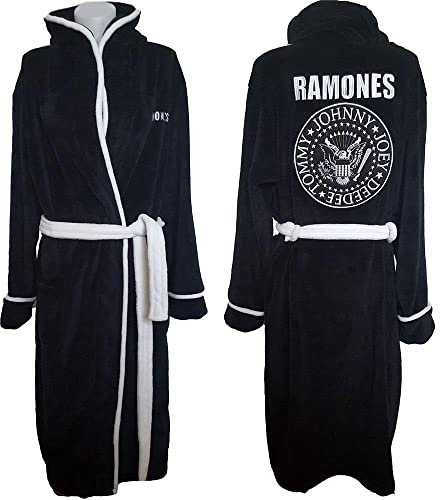 Ramones Bademantel Presidential Seal Nue offiziell Schwarz super soft fleece