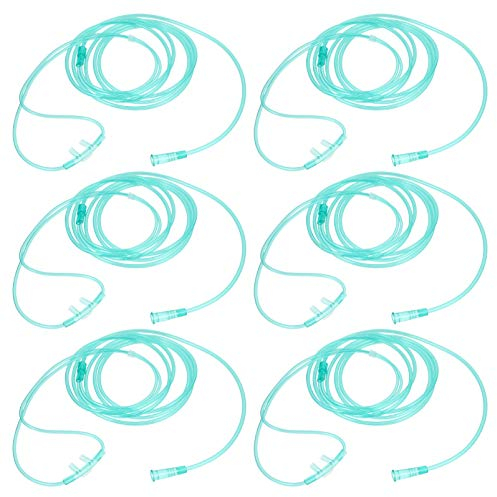 EXCEART 6 occhiali da sole per l'ossigeno per il naso, in plastica morbida, per l'ossigeno, per il naso, per adulti, tubo da 250 cm