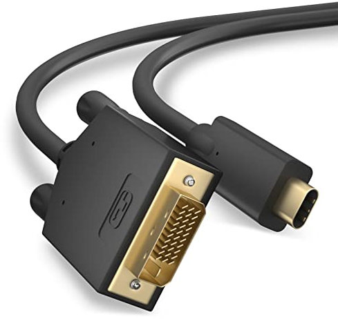 BolAAzuL USB C to DVI Cable 3FT, USB Type C/Thunderbolt 3 to DVI Adapter Cable Male to Male for MacBook Pro 2020/2019/2018/2017, Samsung Galaxy S9/S8, Surface Book 2, Dell XPS 13/15, Pixelbook