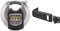 MASTER LOCK Heavy Duty Disc Padlock M40EURDNUM - Best Used for Storage Units, Sheds, Garages, Trailers and More & 704EURDBLK Outdoor Door Padlock Hasp, Black, 11 x 4.4 cm