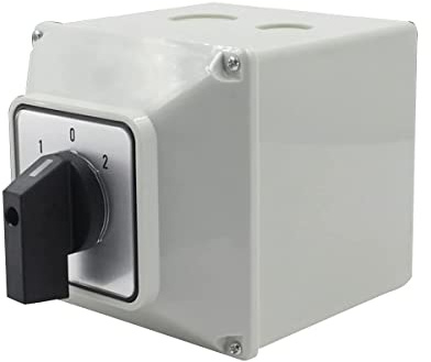 TOP-VIGOR Sélecteur universel, avec boîtier étanche, 3 positions, 12 bornes, interrupteur de transmission de puissance, générateurs de moteur LW26-63/3 63 A, sélecteur à cames rotatives