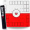 The Gaming Mat Company 2 Player Compatible Pokemon Playmat for Pokemon Cards - 28.35 x 28.35 x 0.16 Red & White Battle Mat Stadium Board for Pokemon TCG Playmat Game & Pokemon Mat Trading Card