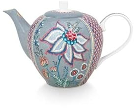 Pip Studio Flower Festival Teekanne Light Blue 1,6l