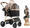 GXDSSH Kinderwagen for Mittelgroße Große Hunde, 3 In 1 Hundewagen, Abnehmbare Katzenwagen, Großer Hundwagen, 4-Rad-Bummelwagen (Color : A)