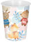Acan Tradineur - Papelera Infantil de plástico Decorada con Animales, Cubo de Basura para Estudio, Dormitorio de niños (Bosque, 25,5 x 21,5 cm, 6 litros)