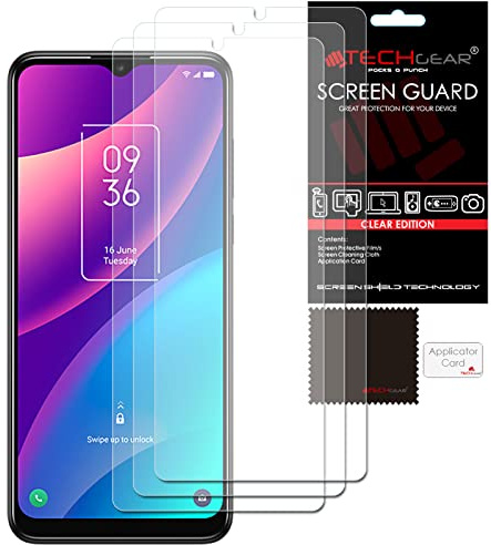 TECHGEAR [3 Pack] Screen Protectors Compatible for TCL 306 & TCL 30 SE, CLEAR LCD Screen Protectors Cover Guards
