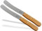 Buckelsmesser aus Solingen Frühstücksmesser Buttermesser Made in Germany Messer mit Holzgriff aus Buche Brötchenmesser aus Rostfreiem Edelstahl mit breiter Messerklinge 21,5 cm