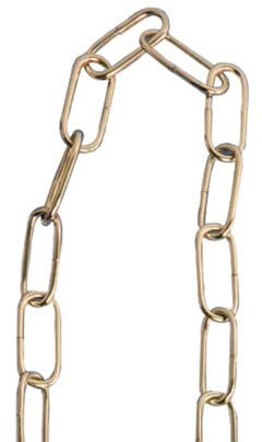LEDSONE Metal French Gold Heavy Duty 10mm*15mm Easy Iron Thread 90cm Adjustable Decor Safety Vintage Pendant Hanging Barriers Chain Lock with Both-Ended Carabiners.