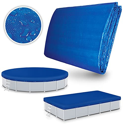 tillvex Bâche de protection pour piscine - 221 x 150 cm - Rectangulaire - Résistante aux UV et aux déchirures - Bâche solaire pour piscine