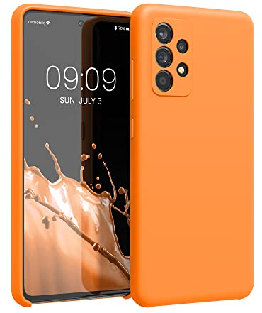 kwmobile Hülle kompatibel mit Samsung Galaxy A52 / A52 5G / A52s 5G Hülle - Silikon Handy Case - Handyhülle weiche Oberfläche - kabelloses Laden - Fruity Orange
