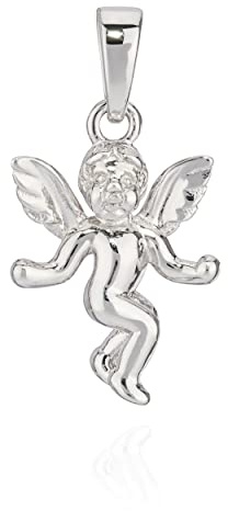 NKlaus Kettenanhänger kleiner Engel 925 Silber 16-21mm glanz anlaufgeschützt Schutzengel