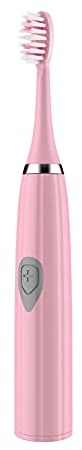 Gelb&Schwarz Battery Electric Toothbrush, 3 Pack Heads, Pink, 5 Modes, 7X Plaque Removal, 30 Days Use, 56g, Adult, Unisex
