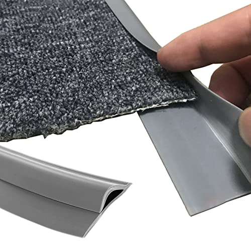 IBOWZ Selbstklebende Teppich-Zierleiste Grauer Teppichkantenstreifen-Schwellenstreifen – rutschfeste Boden-Teppichkantenbindung, selbstklebend, geeignet für Schwellenhöhen von weniger als 6 mm