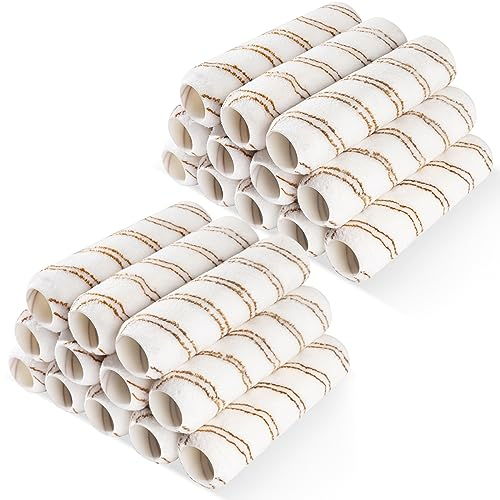 Mister Rui Farbroller, 24 Stück, 22,9 cm Farbrollen zum Streichen von Wänden, 10 mm Nickerchen, Mikrofaser-Farbrollerabdeckungen, waschbare und wiederverwendbare Farbrollerhülsen, Malerbedarf für