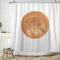 ASDCXZ Rideau de Douche Boho 180x200 cm, Style Boho Abstrait Moderne Orange Marron Soleil Ligne Noire Blanc Lavables Textile Rideau de Bain imperméable pour Baignoire avec 12 Crochets