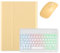 kaidisen Étui avec clavier rétroéclairé pour iPad Air 11 M3/M2 (2025/2024)/Air 5e/4ème génération 11 avec souris et clavier rétroéclairé amovible, jaune + blanc