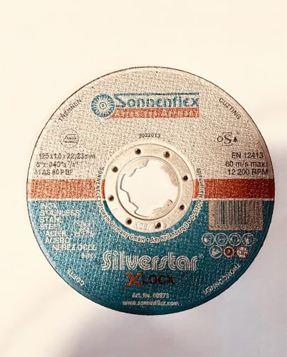 Sonnenflex Silverstar XLOCK Trennscheiben Edelstahl 125x1,0x22,23mm 25 Stück