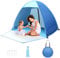 Pop Up Beach Tent, Beach Tent UV 50+ Protection Automatic Beach Tent Shelter Portable Sun Shade Tent with Front Extended Floor Zipper Back Door for Beach, Garden (Blue)
