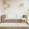 UTSRABFA Sofa Sitzbank Esszimmer Cord Sofa Küchensofa 8-TLG. 3-Sitzer Sofa Set Echt Rattan Geeignet für Café, Wohnzimmer, Gästezimmer, Büro