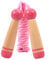 Joofang Skipping Ropes with Wooden Handle for Kids, Students Jumping Ropes for Fitness Exercise, with 260cm Adjustable Cotton Rope, Christmas Birthday Children's Day Gift (Pink)