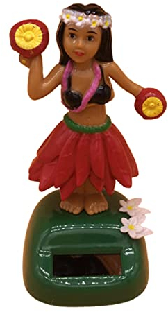 KC Hawaii Miniatur – Tanzende Hulla-Puppe, Napua Honu Hulla Girl Puppe | Kc Hawaii Girl mit Ukulele Dashboard Doll, Halani Hulla Girl Dashboard Doll Miniatur Dashboard Doll Tiki für Dashboarda