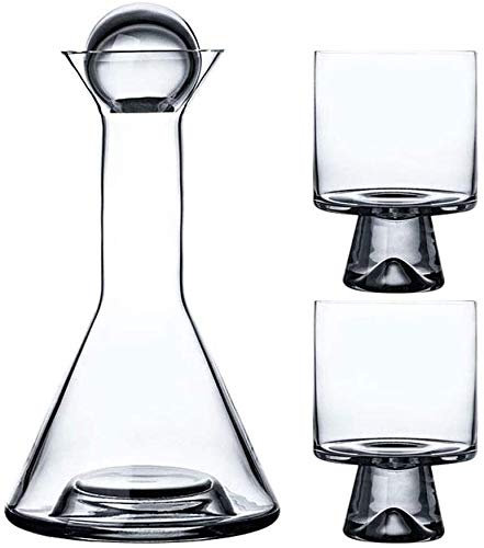 Bottle Rack Wine Rack Wine Glass Holder Stylish Glass Gin Whisky Decanter And Tumbler Gift Set Crystal Wine Decanter Glass Lead-free Crystal Glass Carafe Tall Wine Aerator Stopper Cleaning Balls Inclu