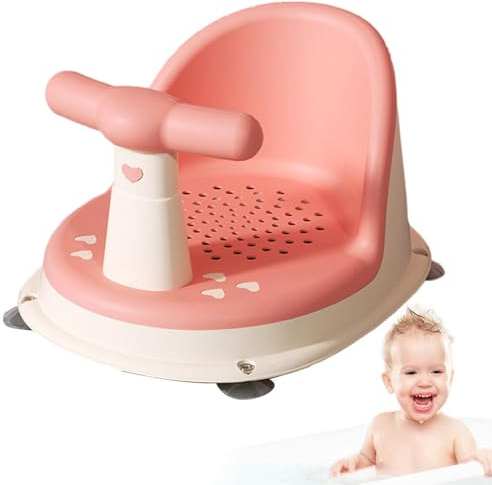 Baby Badewannensitz, Baby Badewannensitz, Rutschfester Baby Duschsitz Niedlicher Säugling Badewannensitz Baby Badewanne Stützsitz Tragbar Kind Badewannensitz für 6-18 Monate