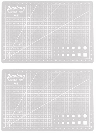 sourcing map 2pcs A5 Self-Healing Cutting Mat 9x6 Craft Cutting Board for DIY Art Work Sewing Cutting, Grey
