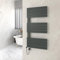 GY Bath Badheizkörper Elektrisch mit Thermostat 1200x600mm, Anthrazit Handtuchtrockner Elektrisch Flach Design Handtuchheizkörper Seitenanschluss mit Heizstab Timer Handtuchwärmer 800W