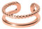 Purelei® Mau Ring Adjustable – Verstellbarer Ring in Gold, Silber und Roségold – Elegantes Design mit gedrehter Optik – Größen S/M und M/L – Hochwertiger Edelstahl (M/L, Roségold)
