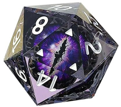 Teksome Dadi poliedrici - Dadi da gioco a 20 facce | Set di dadi RPG poliedrici realizzati a mano con spigoli vivi e belle inclusioni per l'estetica
