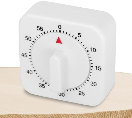 Dreuhuing Temporizador de cocina para cocinar, recordatorio de 60 minutos, temporizador mecánico de cuenta regresiva, alarma manual de gestión del tiempo para aula, estudio, horneado, cocina en casa