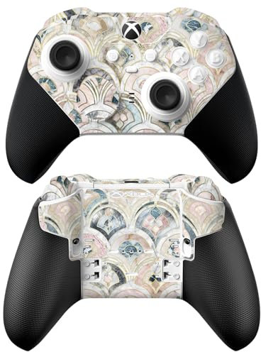 Head Case Designs Offizielle Micklyn Le Feuvre Art Deco Tiles In Soft Pastels Kunst Mix Vinyl Haut Gaming Aufkleber Abziehbild kompatibel mit Xbox Series X & S Elite Wireless Controller Series 2