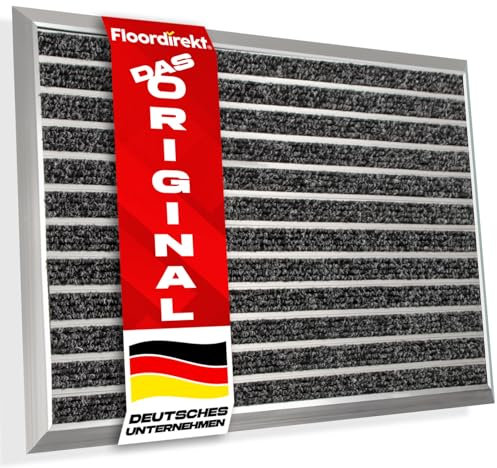 Floordirekt Fussabtreter Aussenbereich „Spectral“ für innen & außen - rostfrei & wetterfest - Haustür Fußabtreter - Türmatte Eingangsmatte (Textilfaser Rips. 47 x 68 cm)