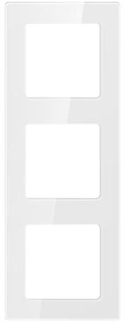 AVATTO Glass-Abdeckrahmen 3-Fach, Glasoberfläche, Weiß