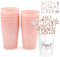 JGA Becher Accessoires,14 Stück Team Braut Tassen, Wiederverwendbar Bride to be Schnapsgläser, Bachelorette Party Cups mit Strohhalme Junggesellenabschied Frauen Verlobungsfeier