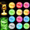 YOUYIKE 12 pcs LED-Untersetzer, LED Sticker Stimmungslichter, Bunt LED Untersetzer, Leuchtuntersetzer Rund, 3 Lumineszenz, für Party Hochzeiten Untersetzer Bar Geburtstage Leuchtende Gläser