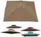 AGKANVCVNT Tela De Repuesto Parasol 300x300cm 250x250cm Toldo De Repuesto para Sombrilla Cuadrada, Protección UV 30+ Toldo De Recambio Impermeable(Khaki,250x250cm(8x8ft))