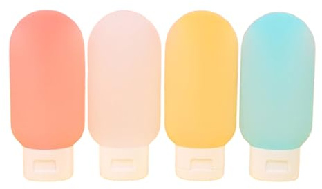 Qiwenr 4Pcs Food Tubes For Filling Dogs, Fillable Silicone Travel Bottles Set, 60ml, Liver Sausage Tube Reusable Food, with 1 Piece Cleaning Brush, Consists for Dog Training as a Reward